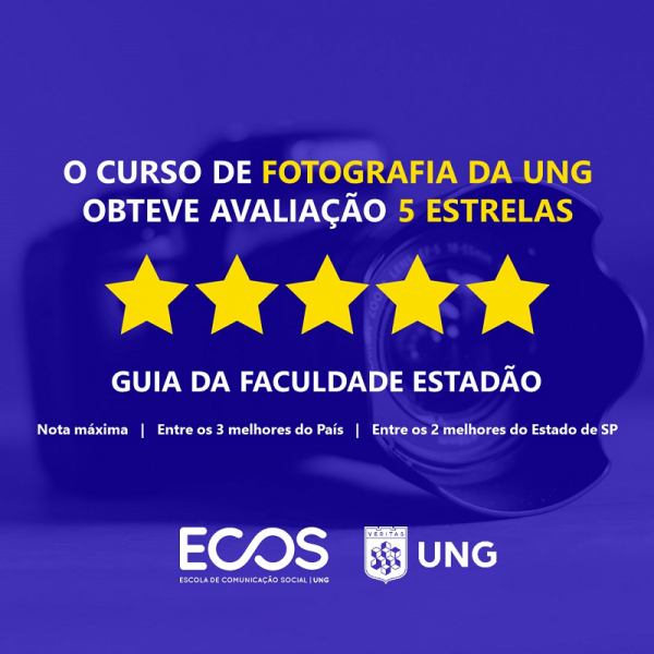 Curso de Fotografia da UNG está entre os melhores do país